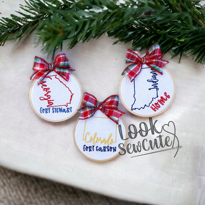 Military duty station decor, Home is where the military takes us, Army, Marine, Navy, Air Force, Christmas ornament, home decor