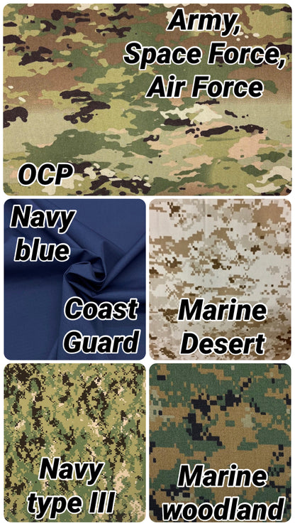 Custom Military Hair Bow – Personalized Name Tape Sailor Style – 5" Navy Army Marines air force Space force Homecoming Gift