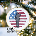 Military with flag Army, Marine, Navy, Air Force, Christmas ornament, home decor, wall hanging
