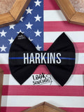 Thin Blue Line Police Bow – Personalized Name Hair Bow – Law Enforcement Accessory – Cop Family Support – Police Pride Hair Clip